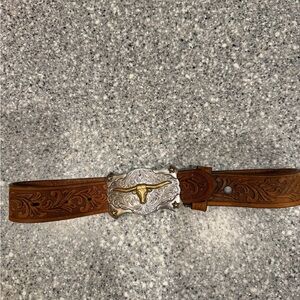 Leegin Leather Products Tony Lama Boy's Brown Tooled Texas Belt size 20